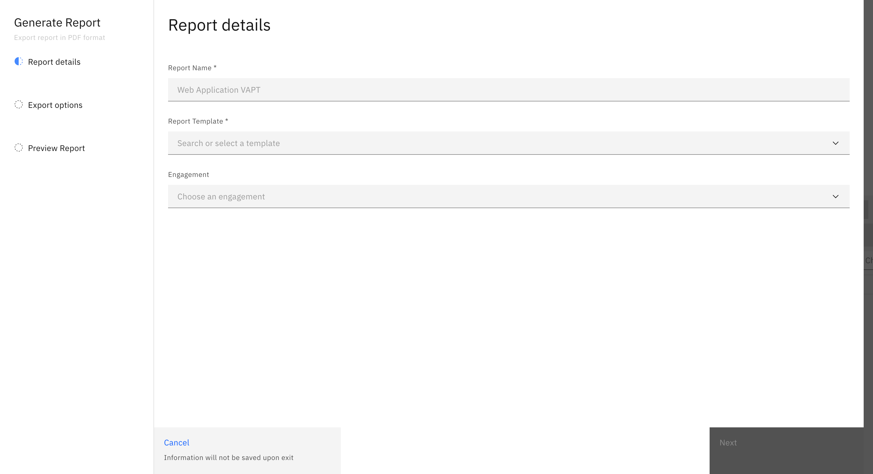 Generating PDF Reports: Exporting PDF Reports from the Vulnerabilities Page (screenshot 4)