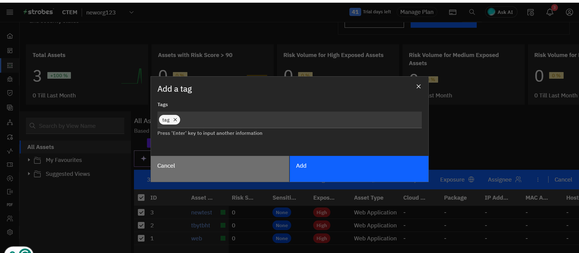 Asset bulk actions: Add Tags Bulk Action (screenshot 2)