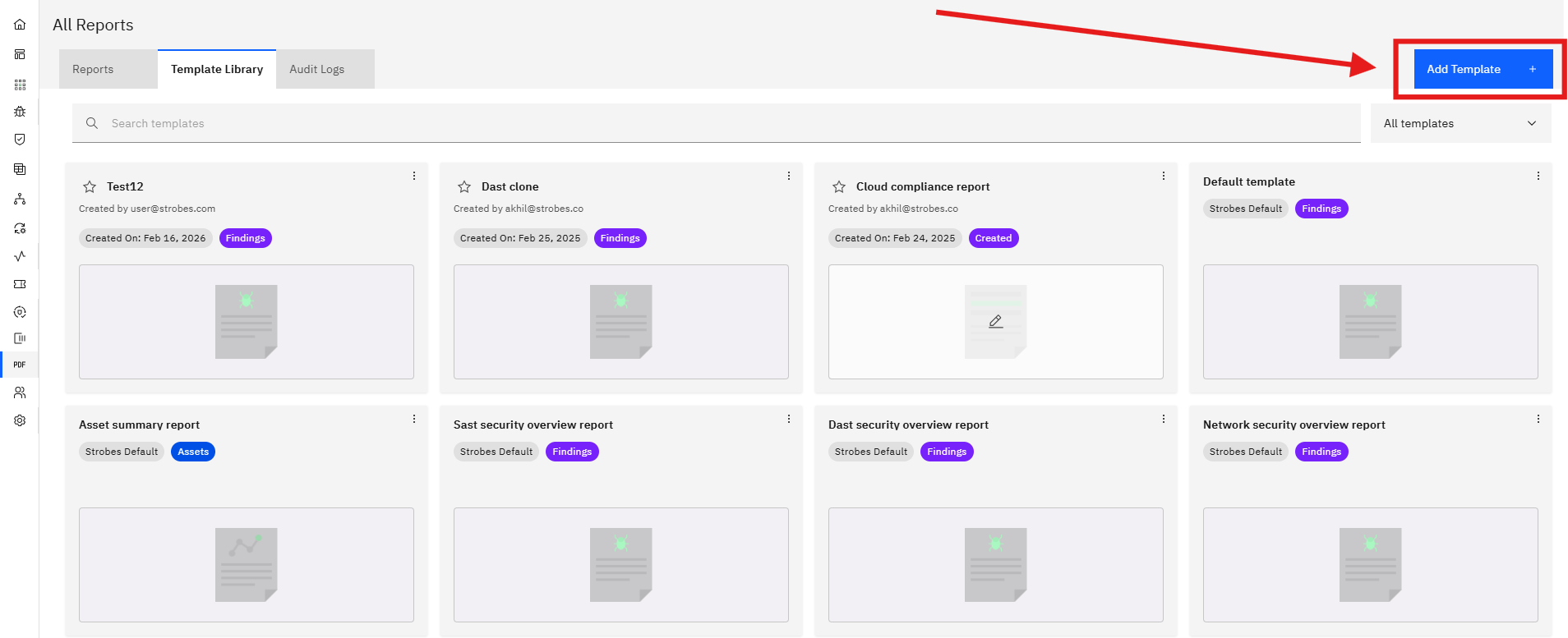 Creating a Report Template: Step 2: Start a New Template (screenshot 5)