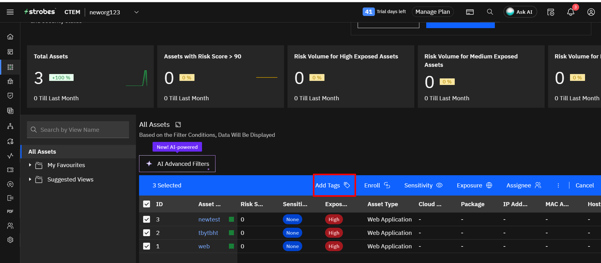 Asset bulk actions: Add Tags Bulk Action (screenshot 1)