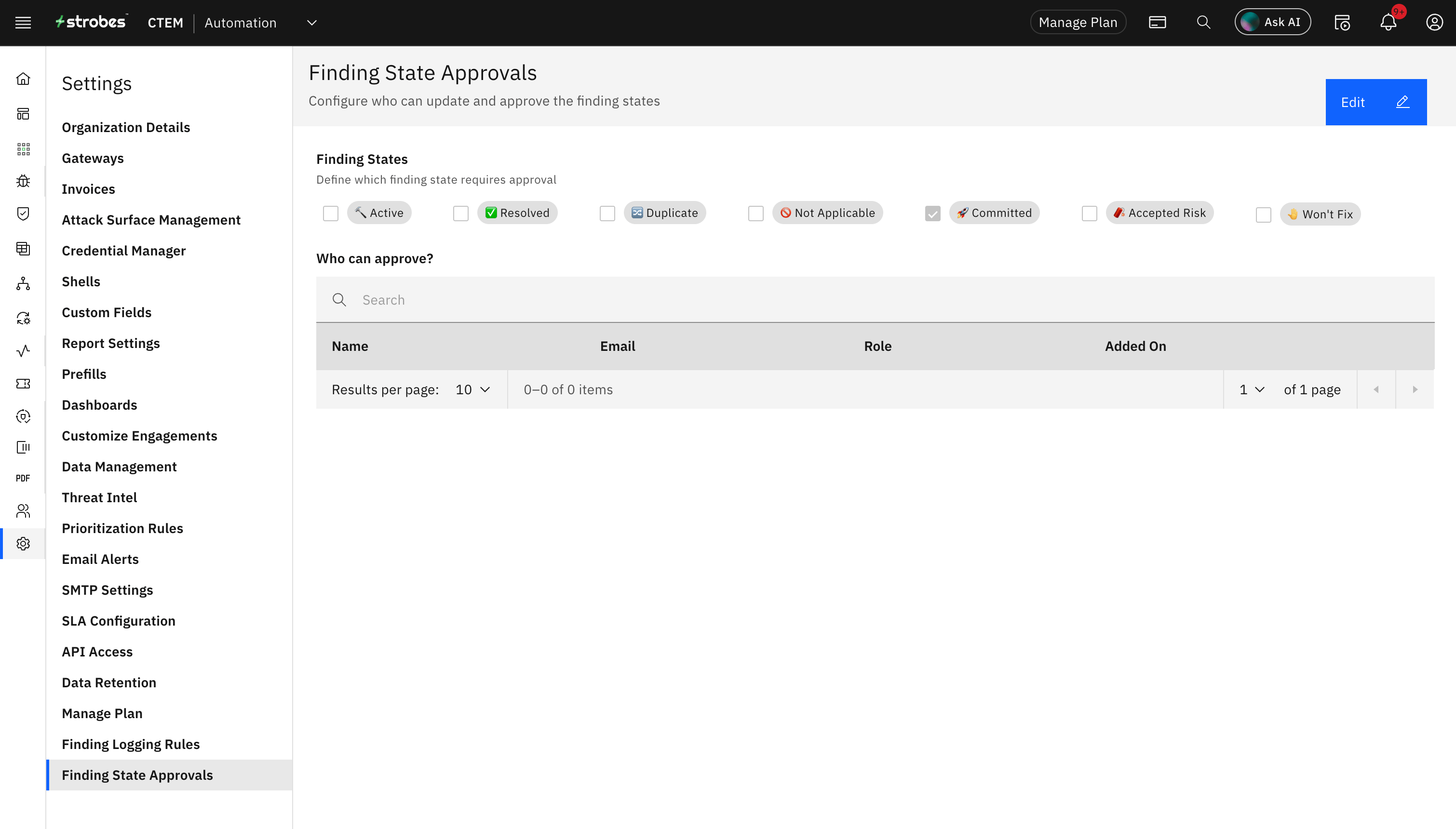 Vulnerability State Approvals (screenshot 1)