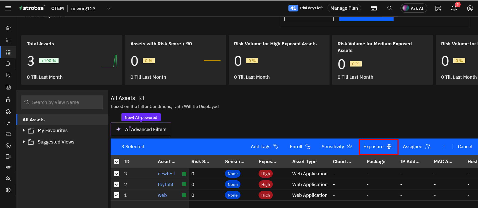 Asset bulk actions: Asset Exposure Bulk Action (screenshot 5)