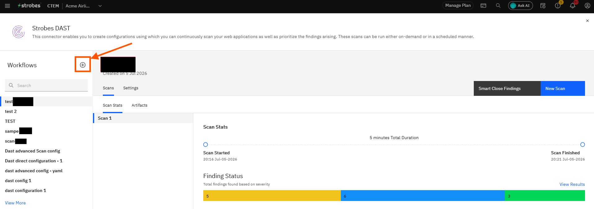 Configuring Strobes DAST: Step 4 — Add a New Workflow (screenshot 4)