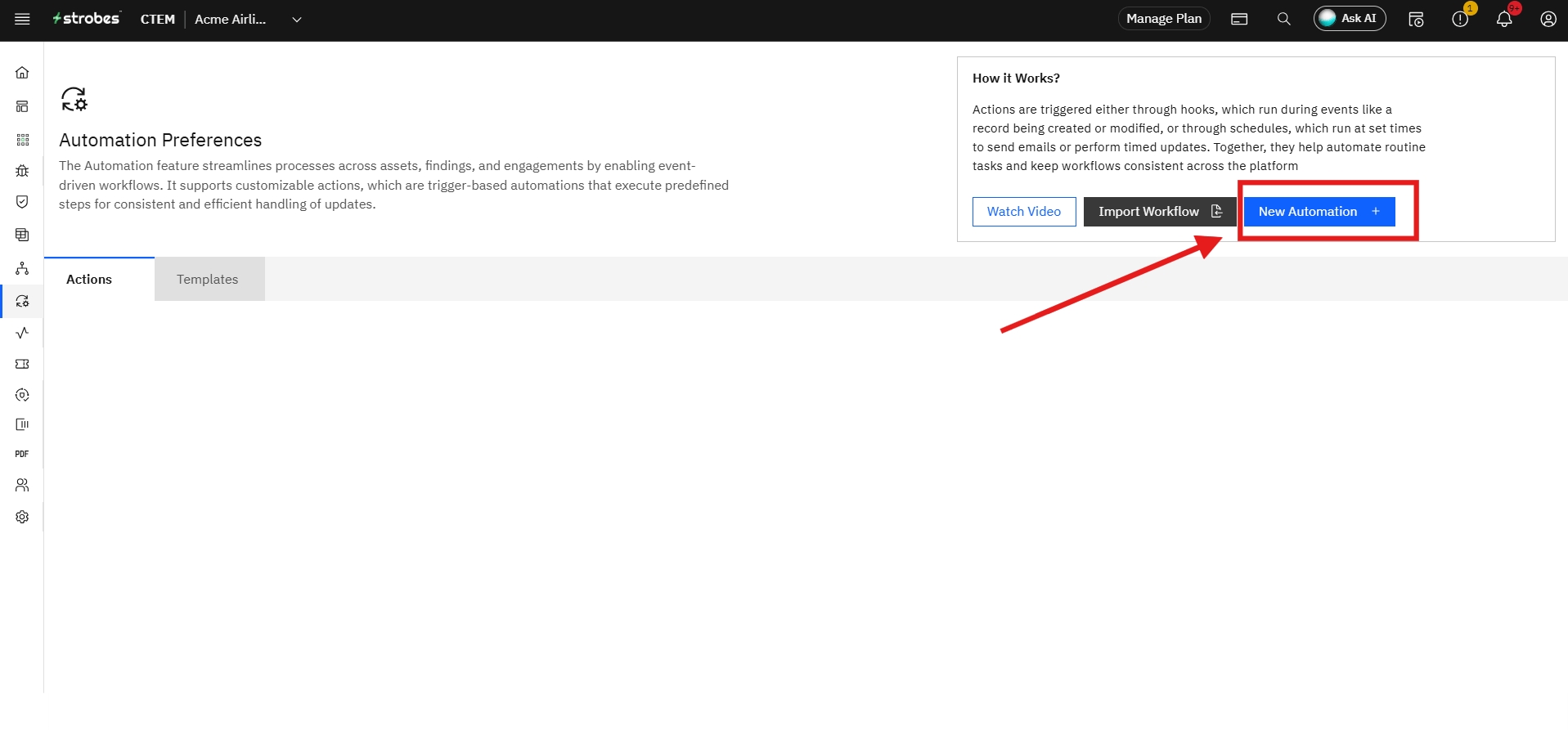 Creating a New Automation: Step 1: Open Automations (screenshot 3)