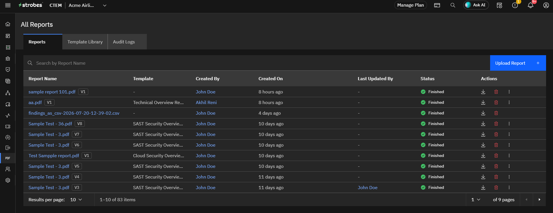 What's in the Reports Page?: Step 2 — Open the Reports Tab (screenshot 2)
