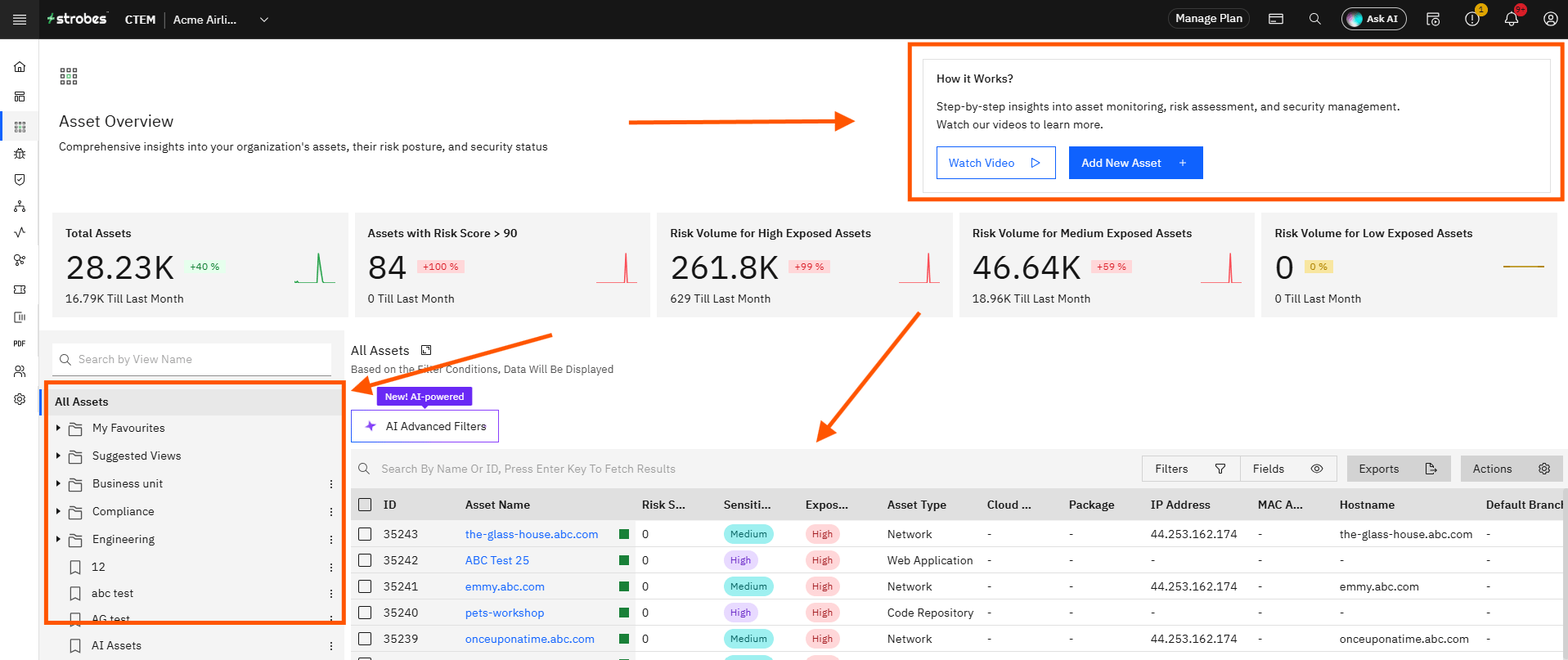 Understanding and Managing Assets in Strobes: Step 2 — Review the Assets Overview Page (screenshot 2)