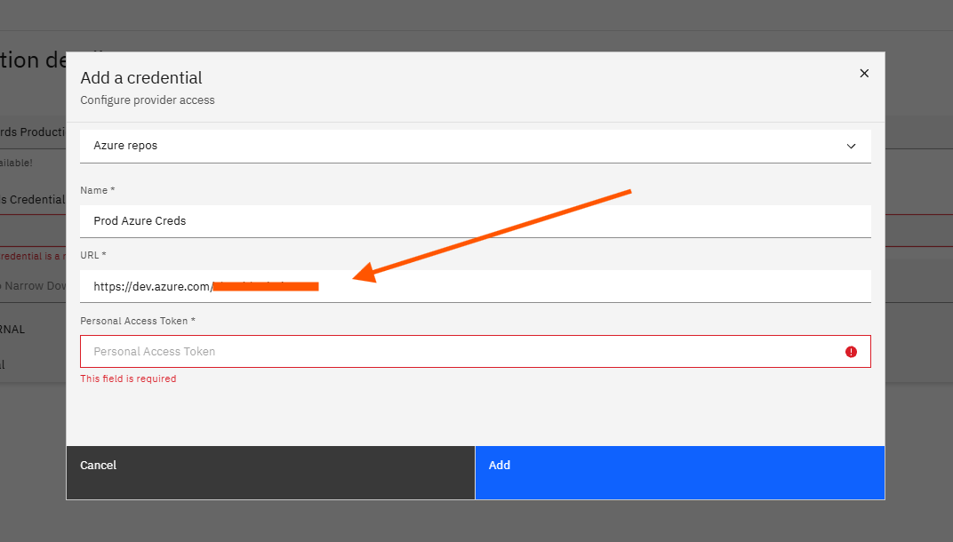 Configuring Azure Boards Integration with Strobes: Step 7 — Enter the Azure DevOps Organization URL (screenshot 9)