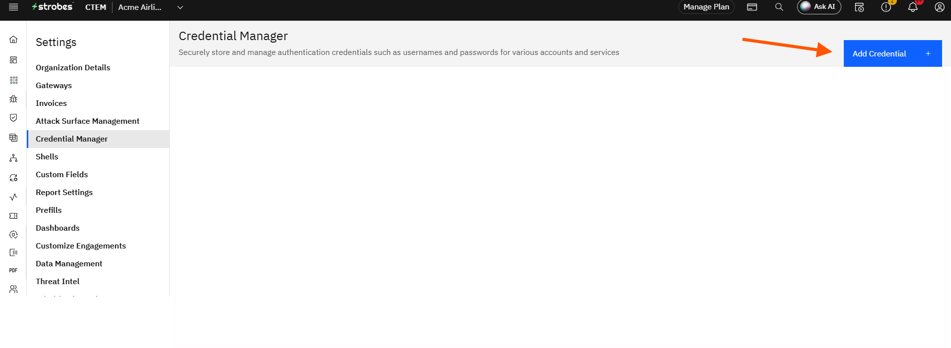 Configuring Tanium credentials: Step 2: Add a New Credential (screenshot 2)