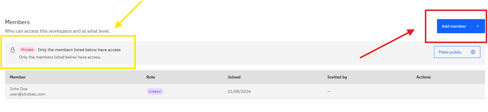 Managing AI Workspace Isolation and AI Member Access: Step 6 — Click Add Member (screenshot 7)