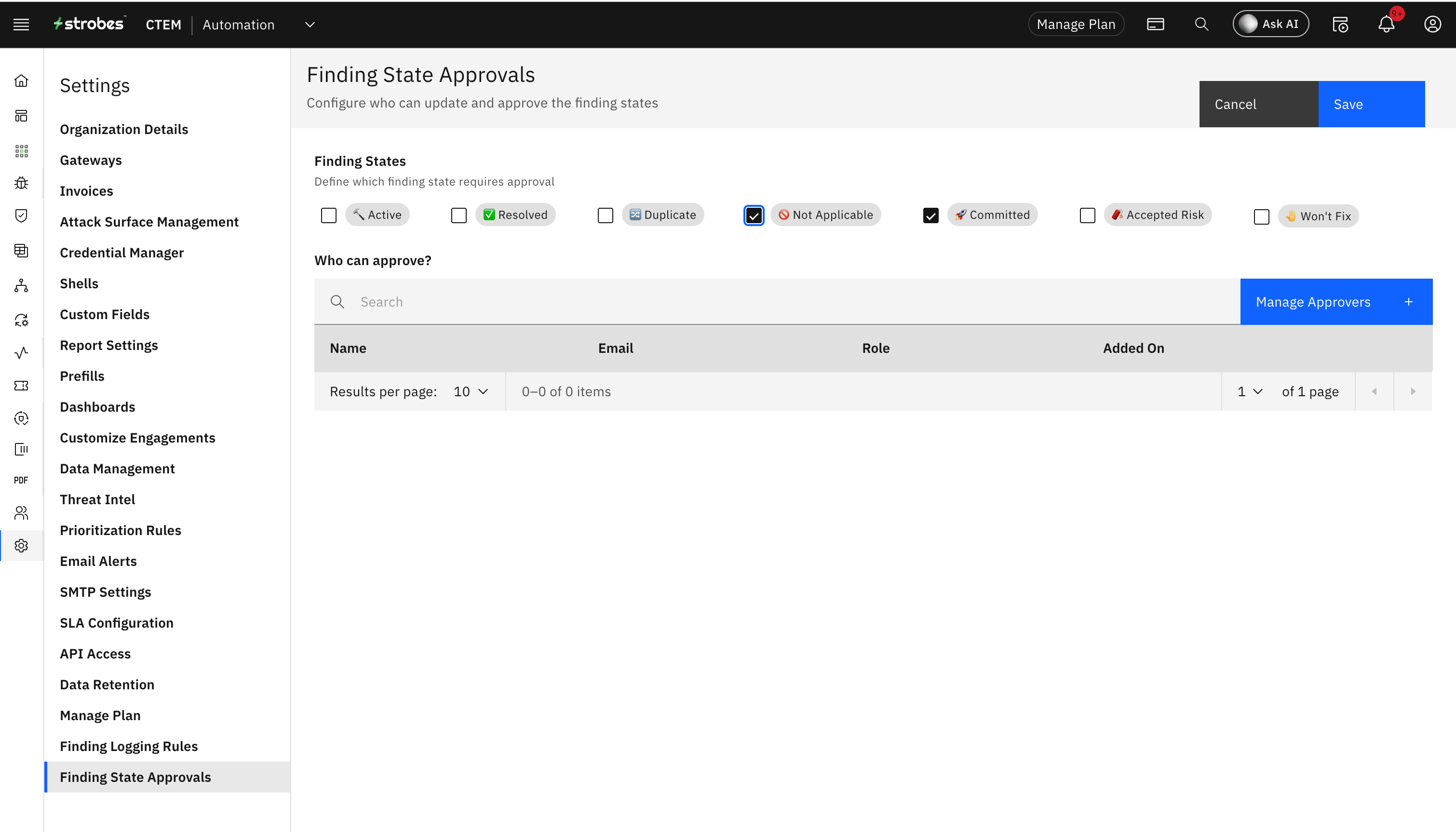 Vulnerability State Approvals (screenshot 2)