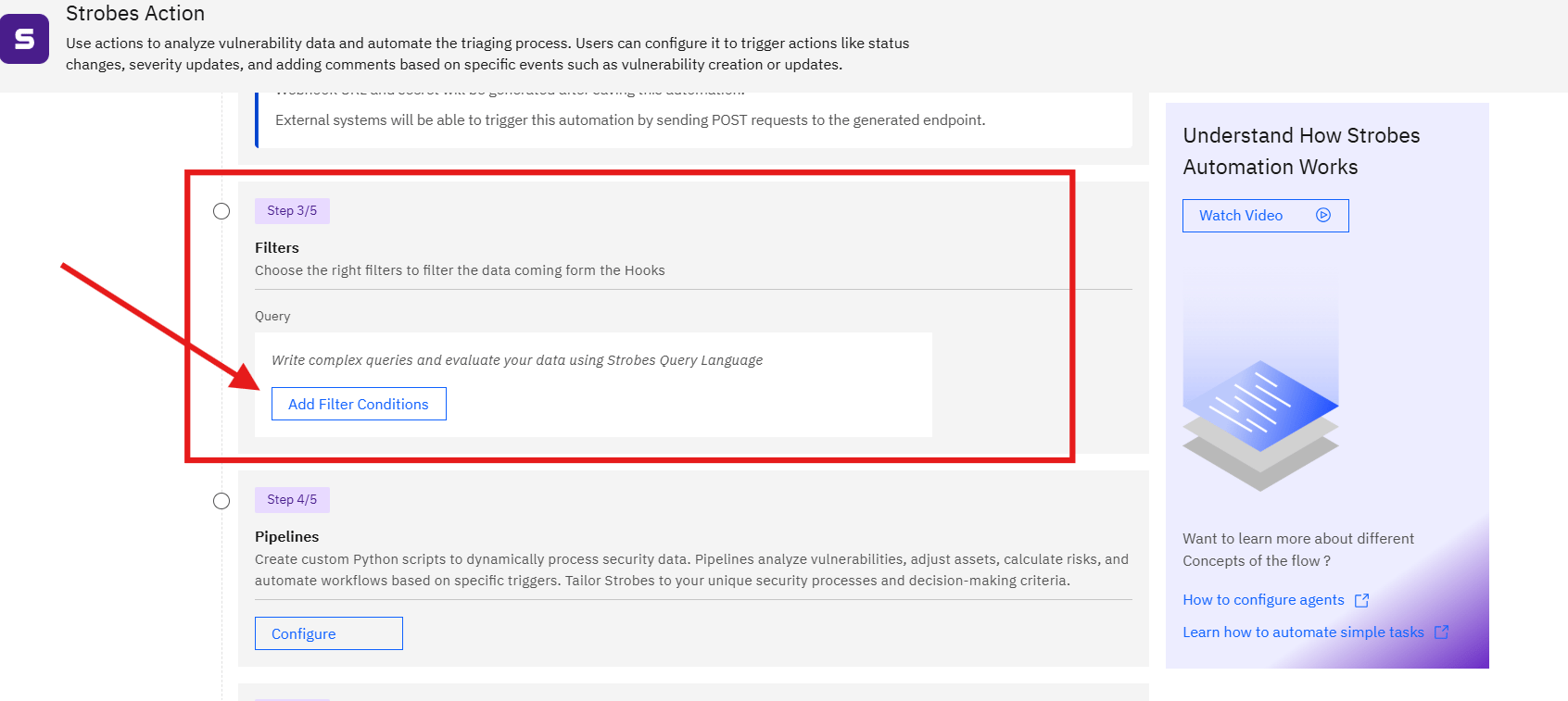 Creating a New Automation: Step 5: Filters (Step 3/5) (screenshot 9)