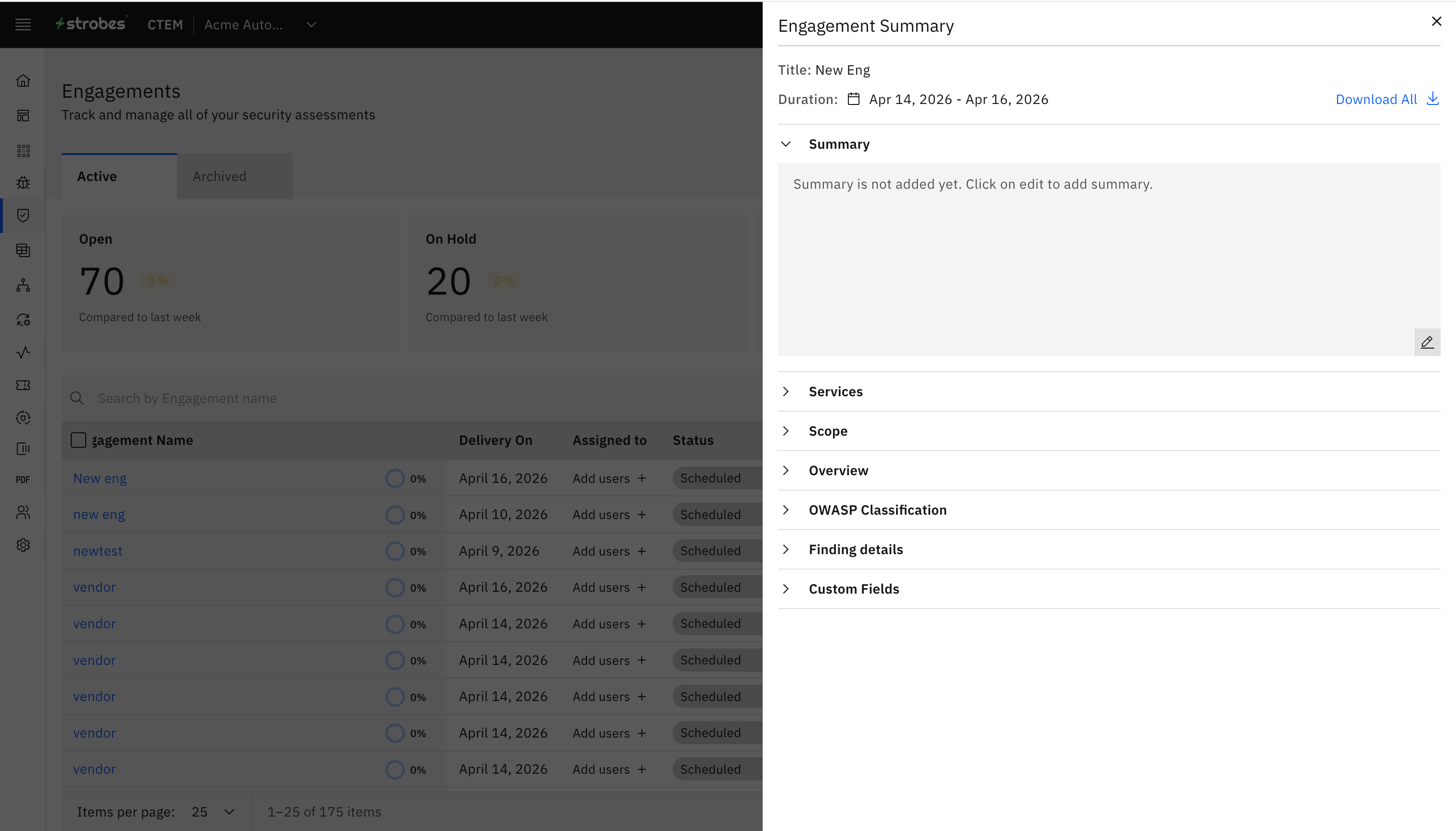 Engagement Summary Report Download: 1. Summary (screenshot 2)