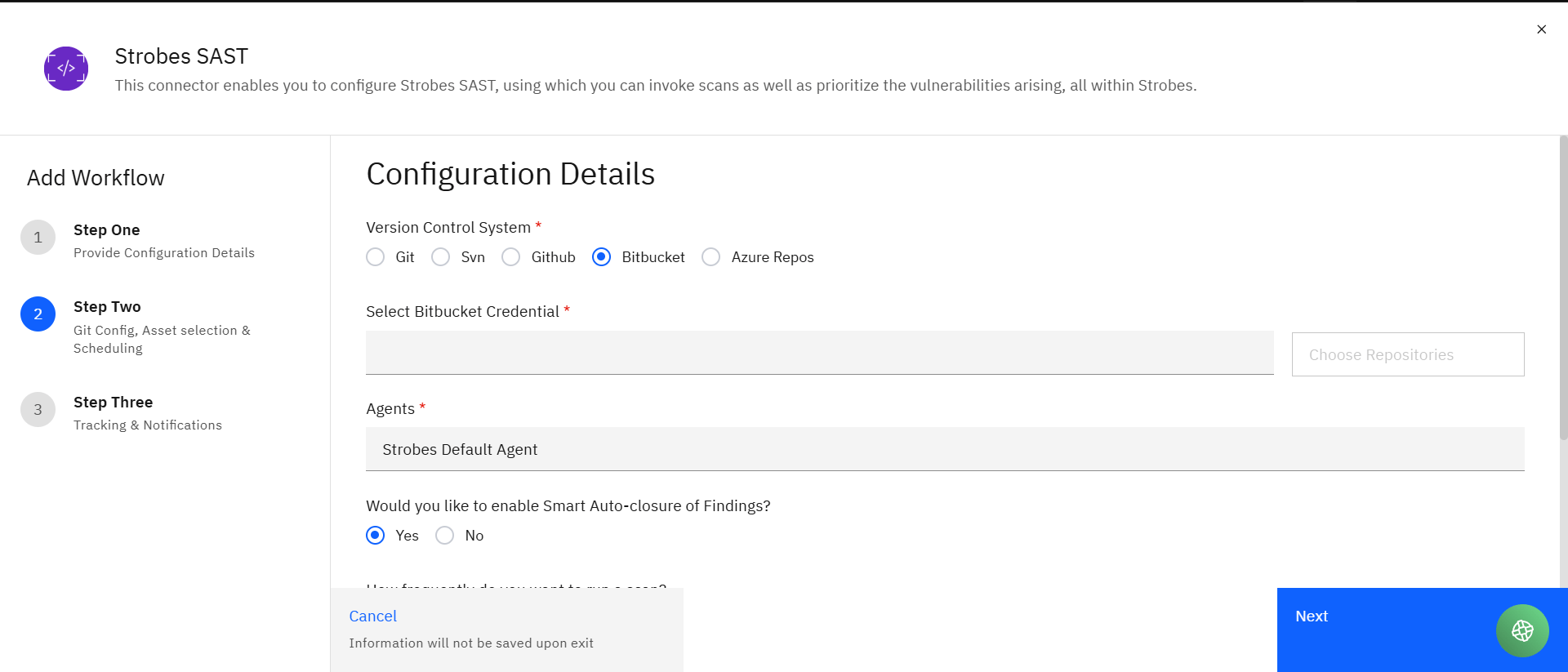Configuring Strobes SAST: D. Bitbucket Configuration (screenshot 12)