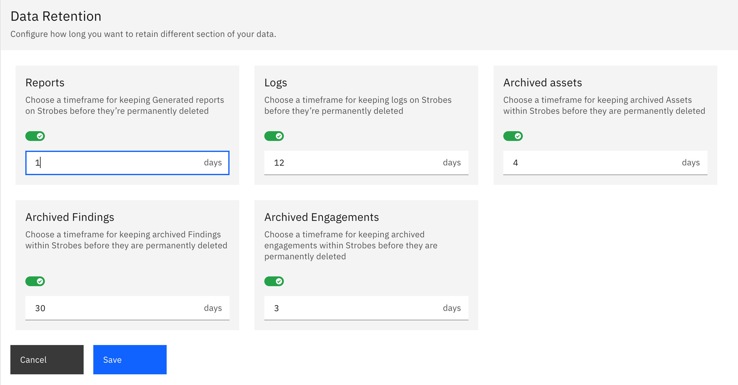 Data Retention: Enabling Data Retention Policies (screenshot 2)