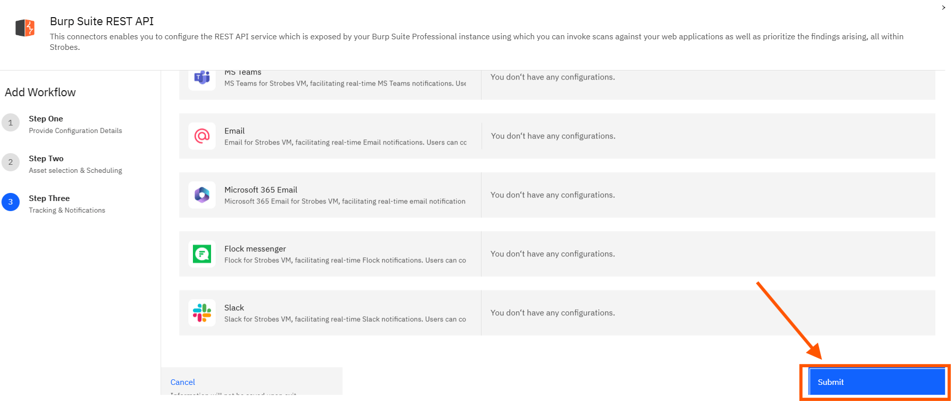 Initiating a Burp Scan: Step 4: Optional – Add Tracking & Notification Tools (screenshot 4)