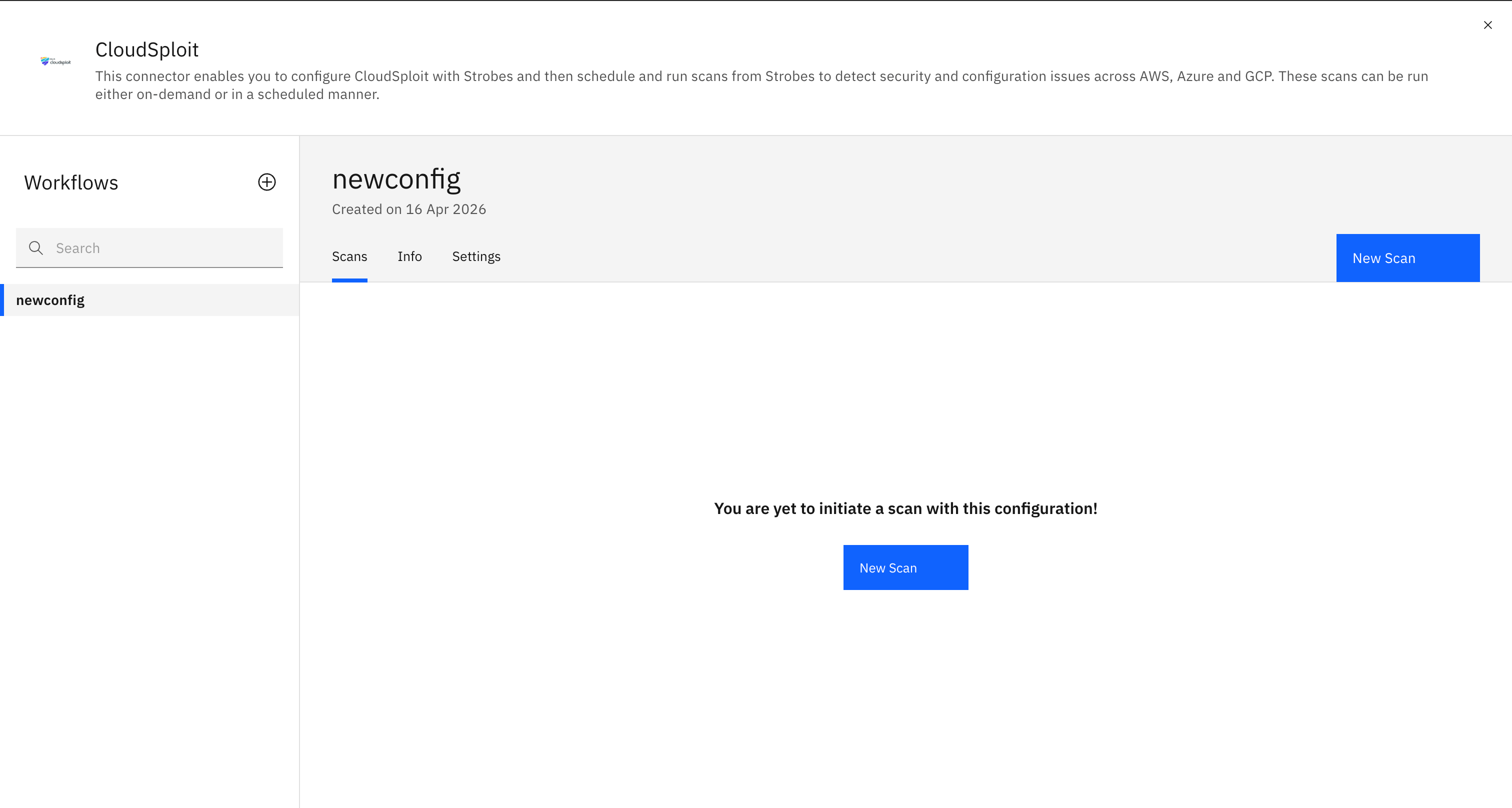 Initiating a CloudSploit Scan: Usage Flow Instructions (screenshot 4)