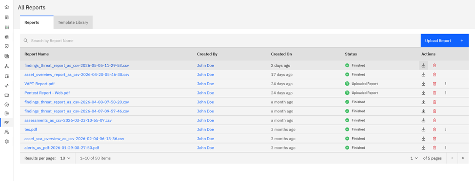 Reviewing findings and generating reports: Step 1: Click Generate Report (screenshot 2)