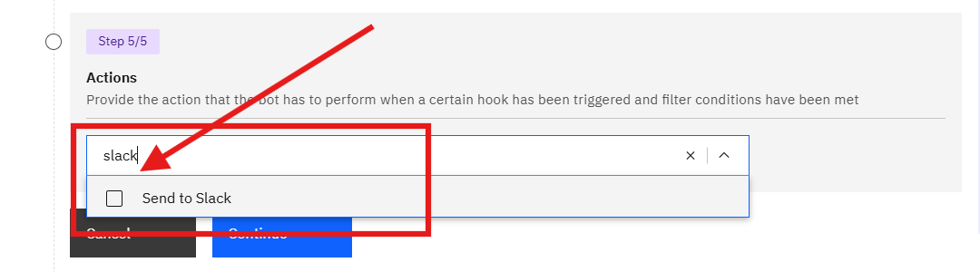 Creating a New Automation: Setting Up a Slack Notification Action (screenshot 14)