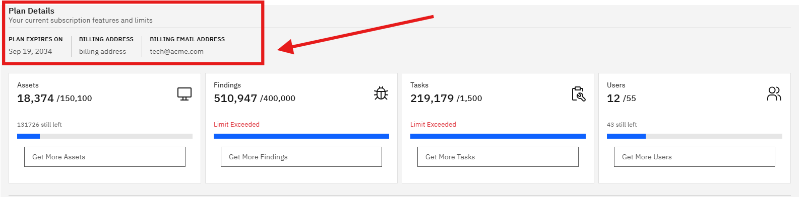Managing Your Plan & Subscription: Plan Details (screenshot 5)