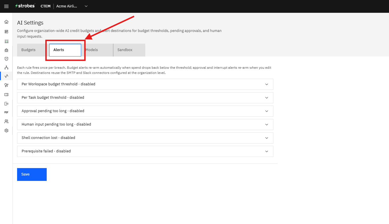 Configuring AI Alerts: Where to find it (screenshot 4)