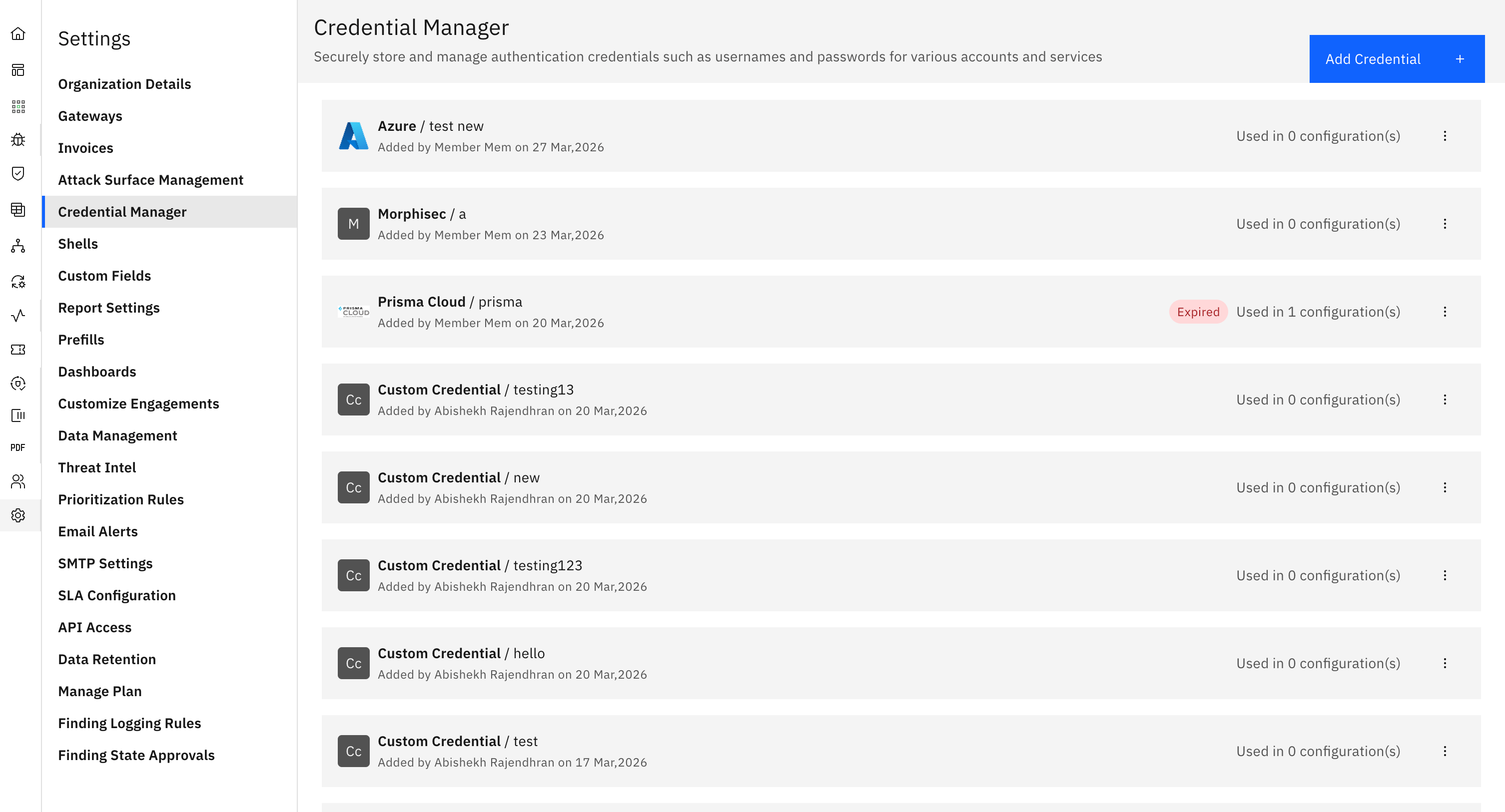 Container scanning workflow: Configuring Docker Hub Credential Manager (screenshot 7)