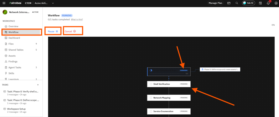 Workflow controls: Workflow controls — Pause, Resume, Cancel, and Restart (screenshot 1)