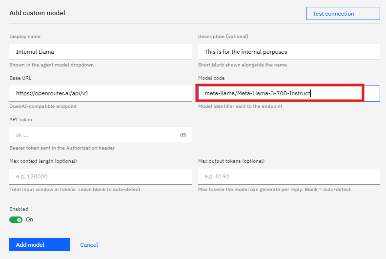 Bringing Your Own Model to Strobes: Step 8 — Enter the Model Code (screenshot 8)