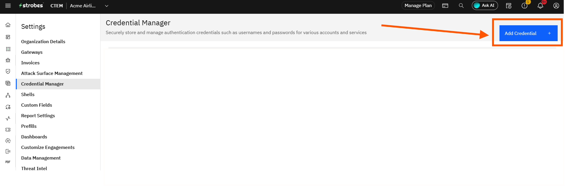 Configuring Qualys credentials: Step 2: Add a New Credential (screenshot 2)
