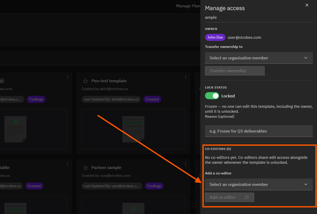 Using the Template Library: Step 16 — Add a Co-Editor (screenshot 16)