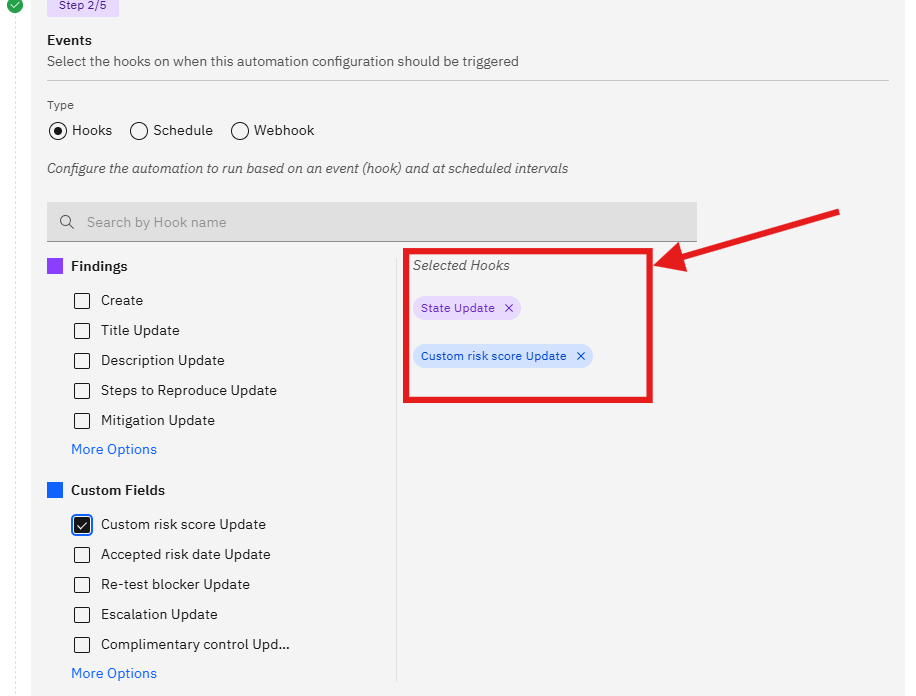 Using Automation Templates: Step 4: Events (Step 2/5) (screenshot 8)