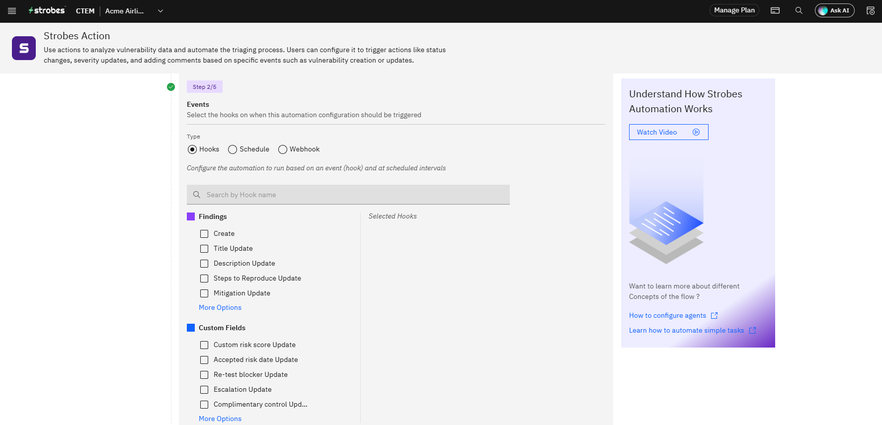 Using Automation Templates: Step 4: Events (Step 2/5) (screenshot 7)