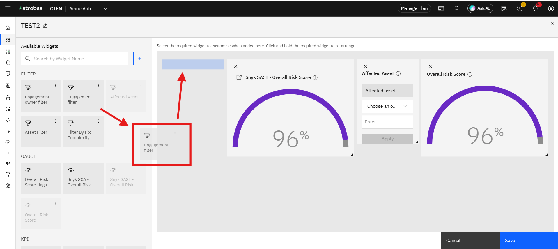 Creating and Managing Dashboards: III. Adding a Widget (screenshot 6)