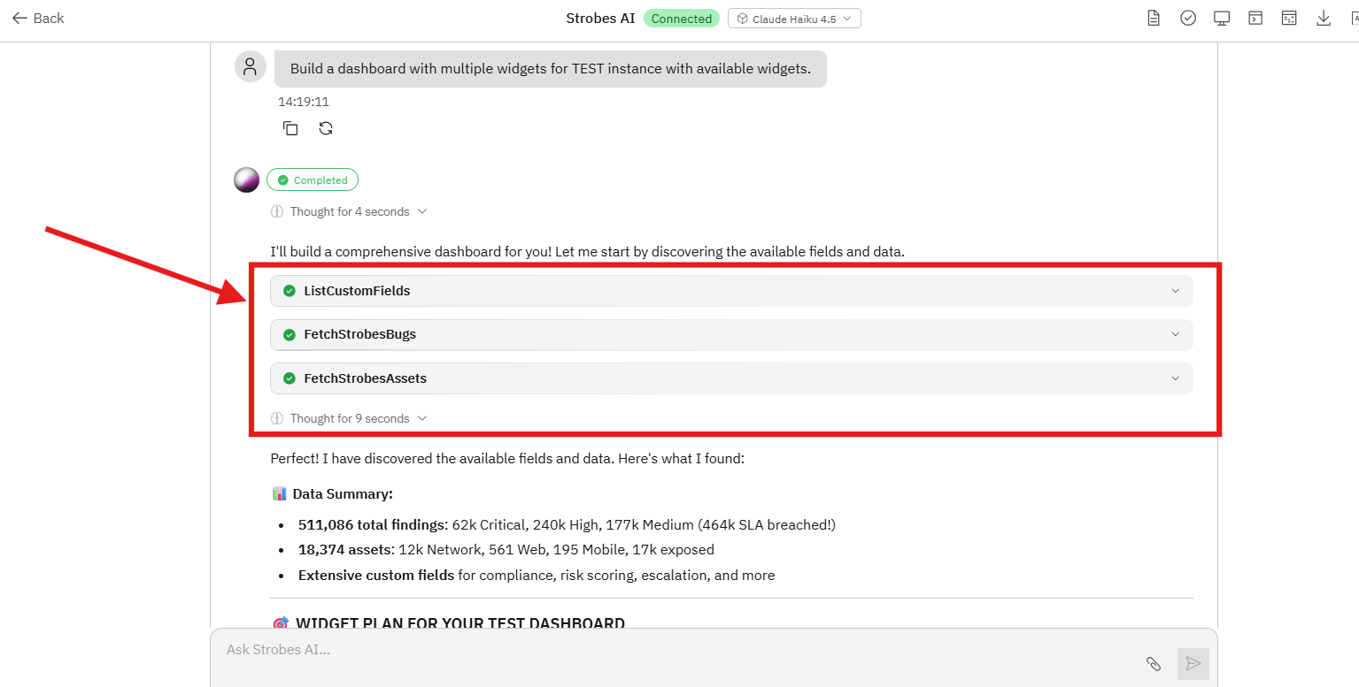 Creating a Dashboard with AI: Step 5: AI Discovers Your Data (screenshot 6)