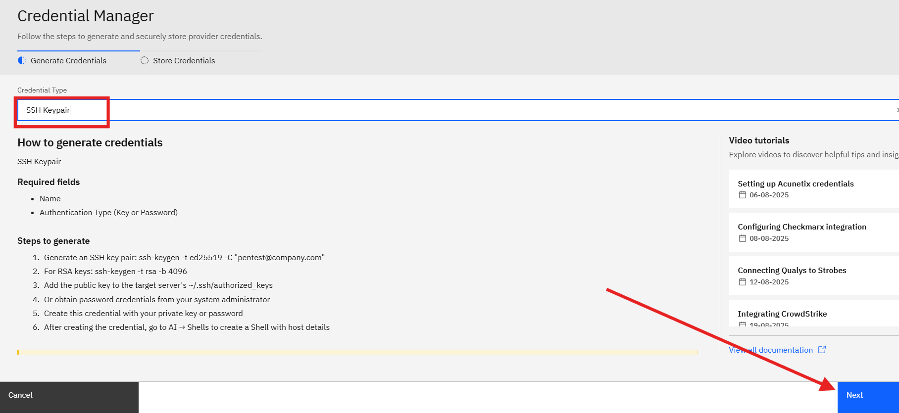 Setting up a Jumphost (SSH shell): Step 2 — Store credentials in Credential Manager (screenshot 4)