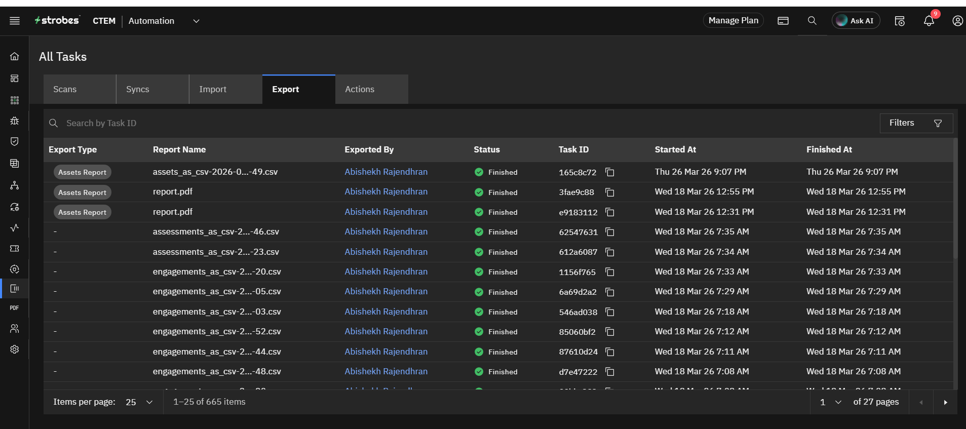What is a task?: Export Tasks (screenshot 6)