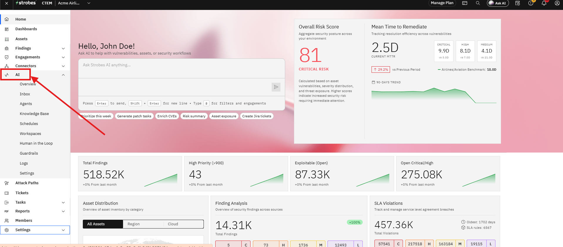 Configuring AI Alerts: Where to find it (screenshot 2)