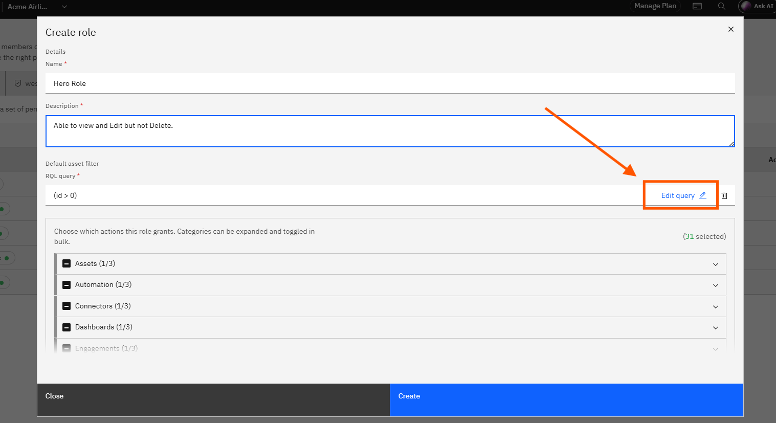 Invite Members and Manage Roles in Strobes: Step 14 — Set the Default Asset Filter (screenshot 16)