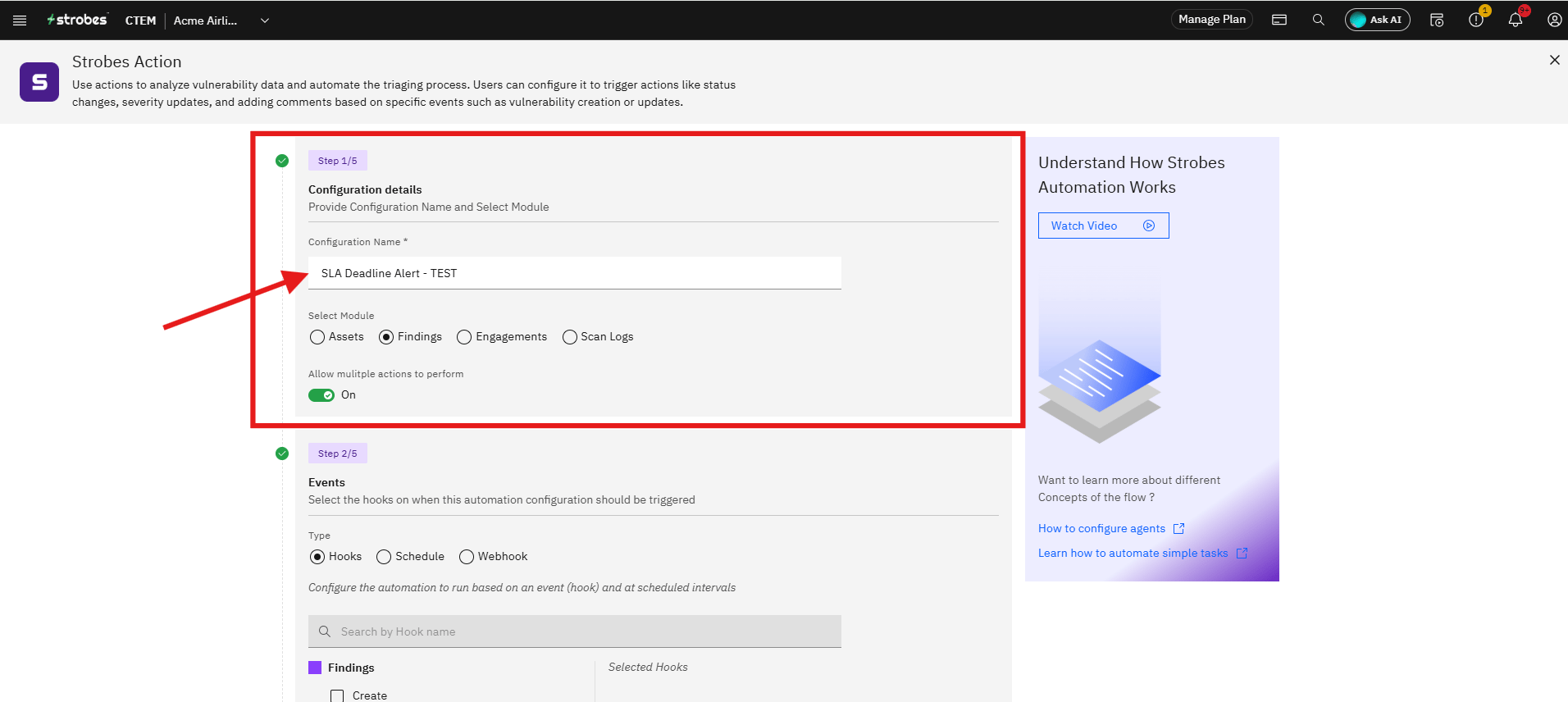 Using Automation Templates: Step 3: Configuration Details (Step 1/5) (screenshot 6)