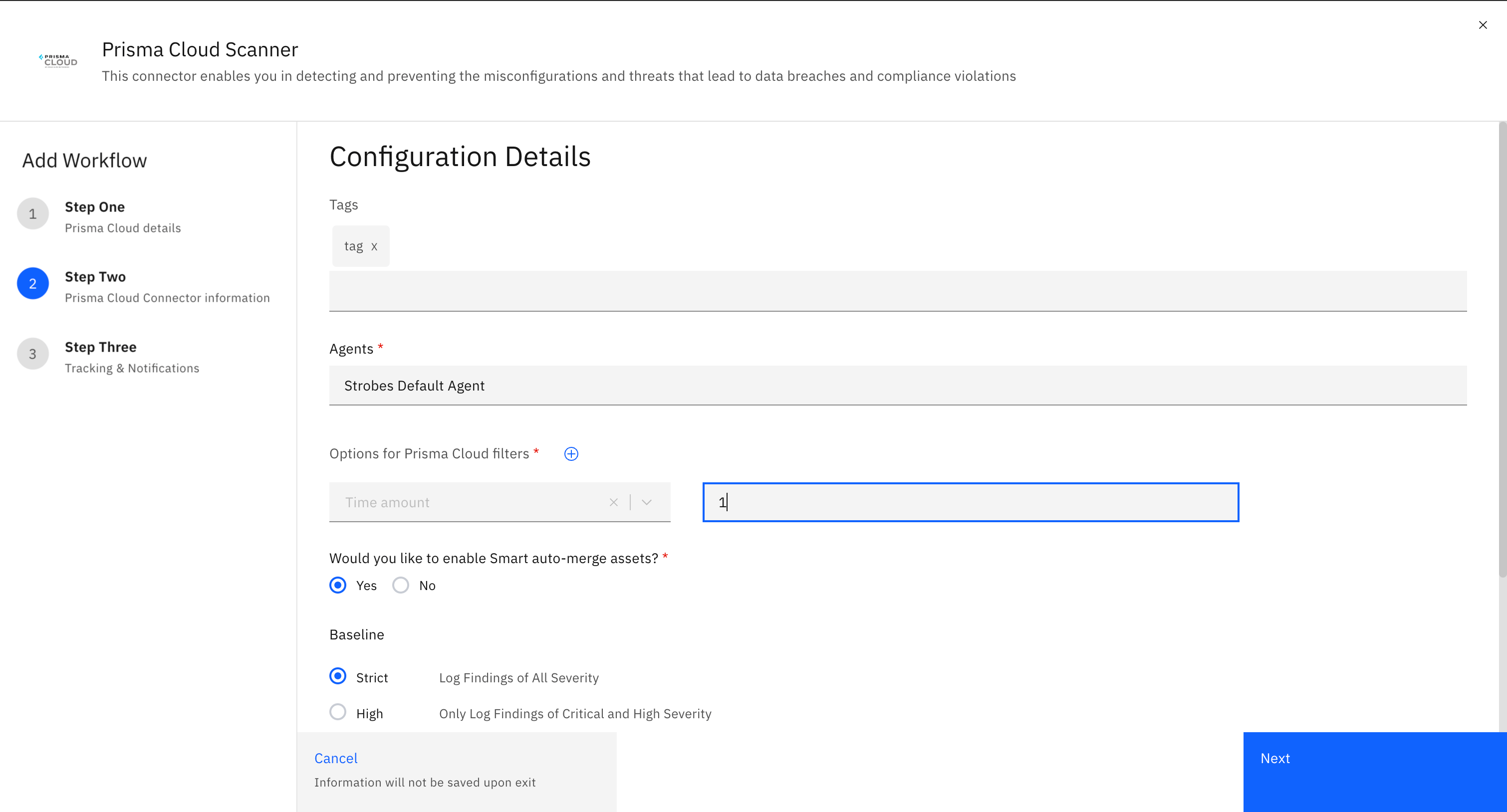 Setting up a cloud scan with Prowler: Usage Flow Instructions (screenshot 2)