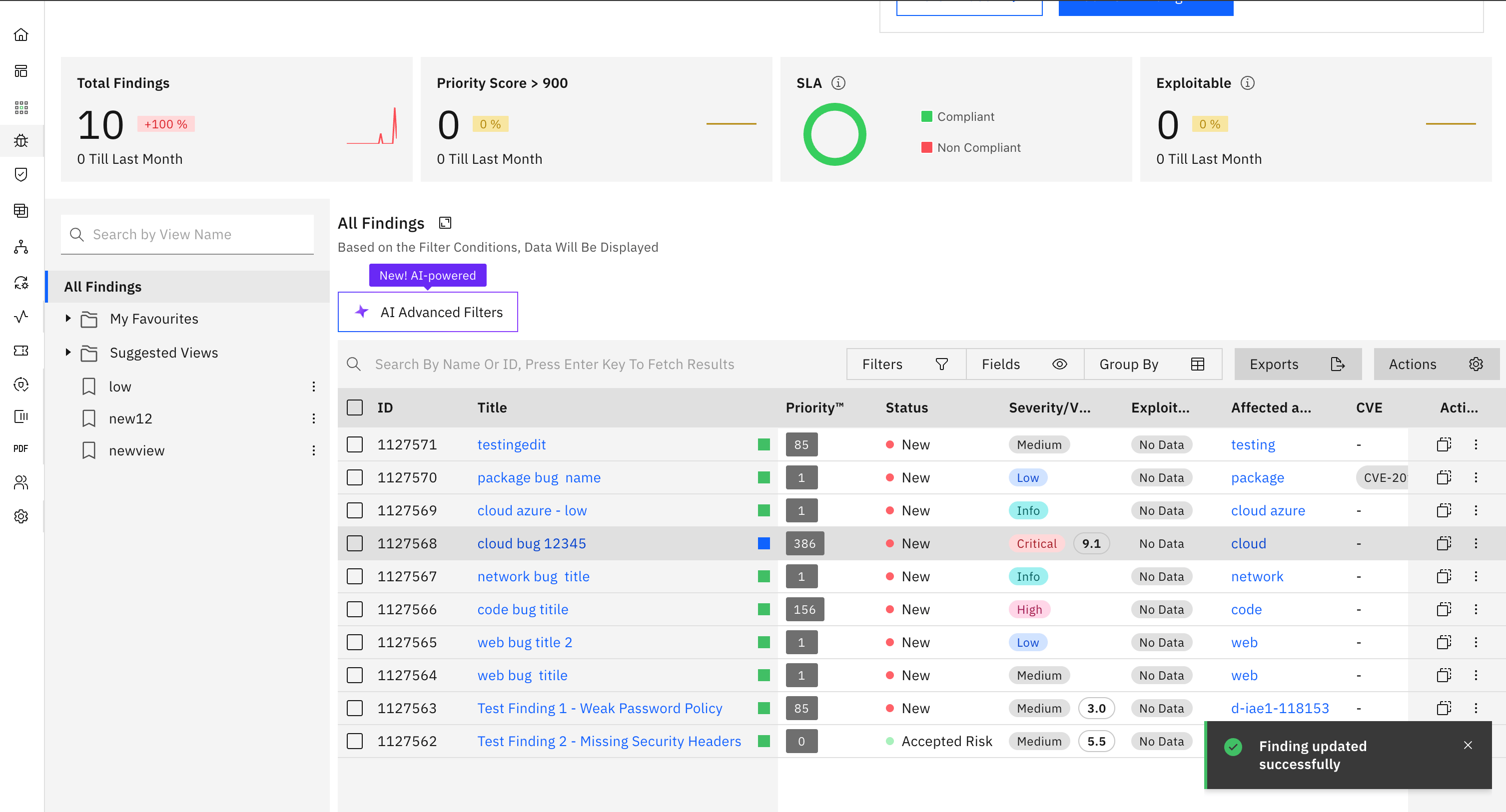 Editing and Archiving Vulnerabilities: How to Edit a Vulnerability (screenshot 3)