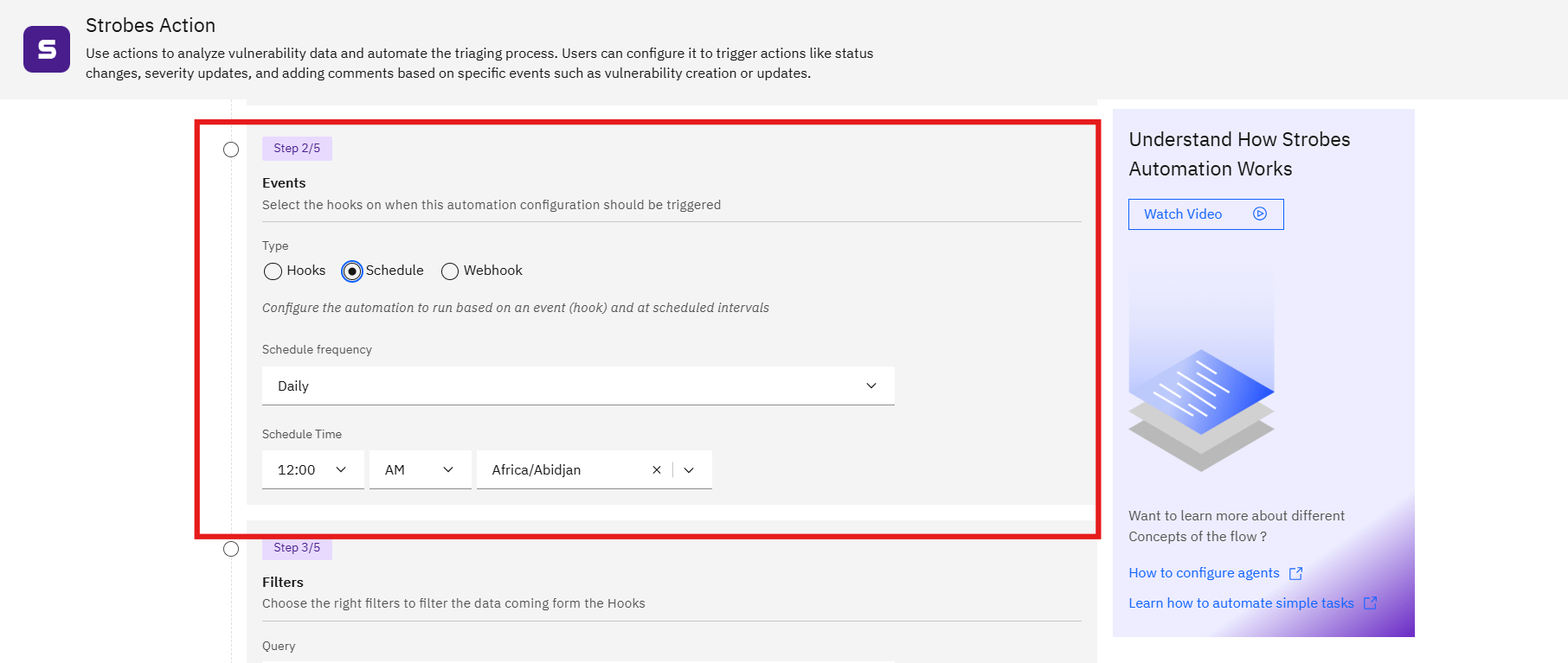Creating a New Automation: Schedule (screenshot 7)