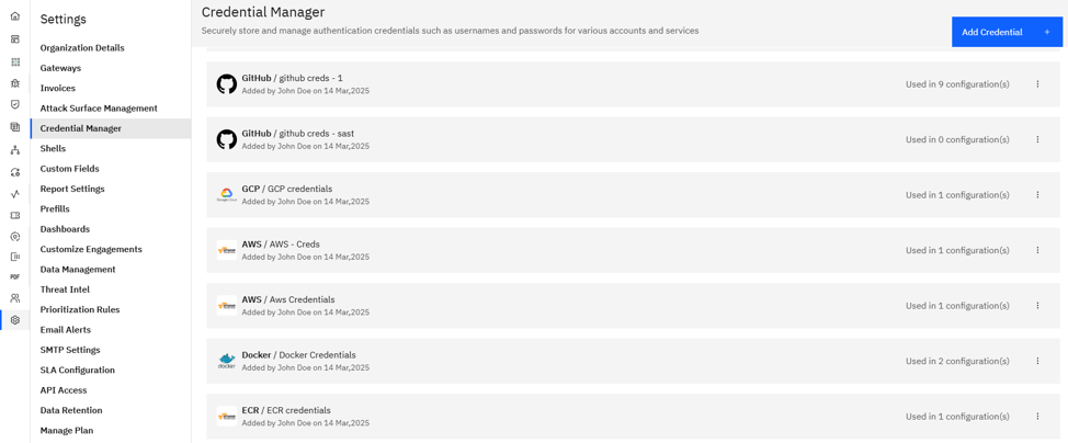 Managing credentials for AI Workspaces: Step 2: Add a new credential (screenshot 2)