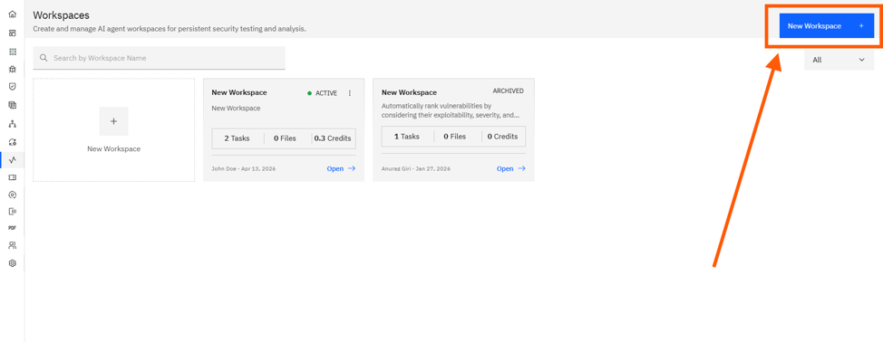 Creating a Blank Workspace: Step 1: Pick the Blank Workspace template (screenshot 2)