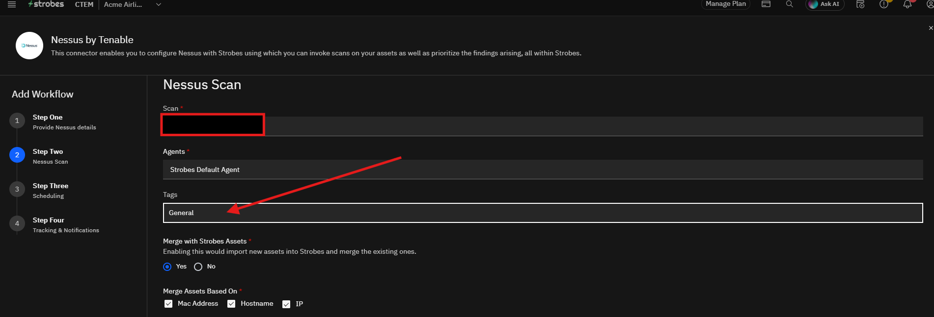 Configuring Nessus by Tenable in Strobes: Step 4: Configure the Nessus Scan Settings (screenshot 18)