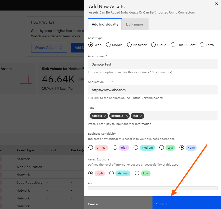 Understanding and Managing Assets in Strobes: Step 13 — Click Submit (screenshot 13)