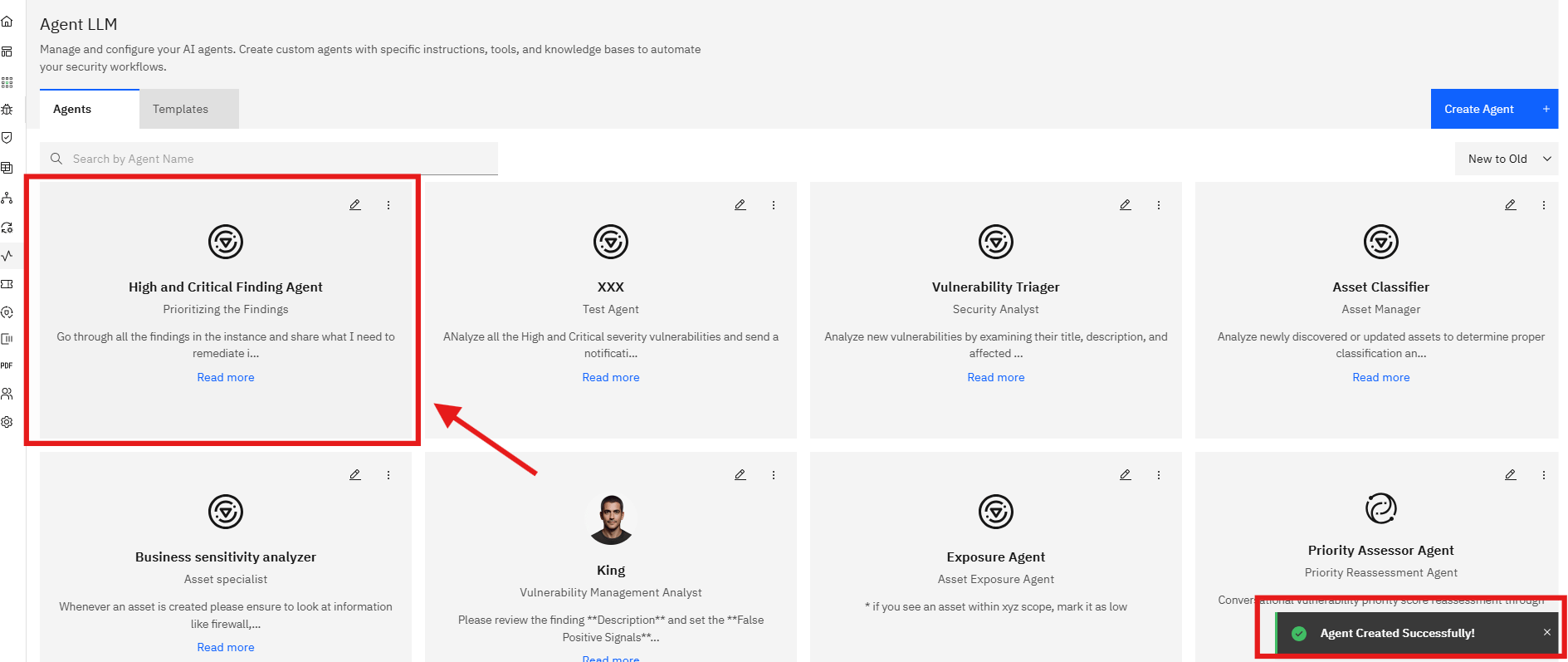 Custom AI Agents: Step 7: Create the Agent (screenshot 9)