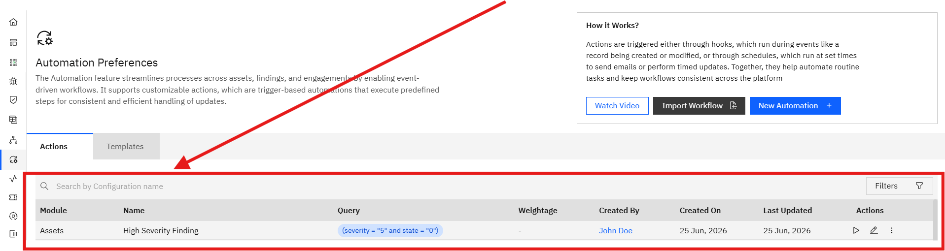 Creating a New Automation: Step 8 — Automation Created (screenshot 17)