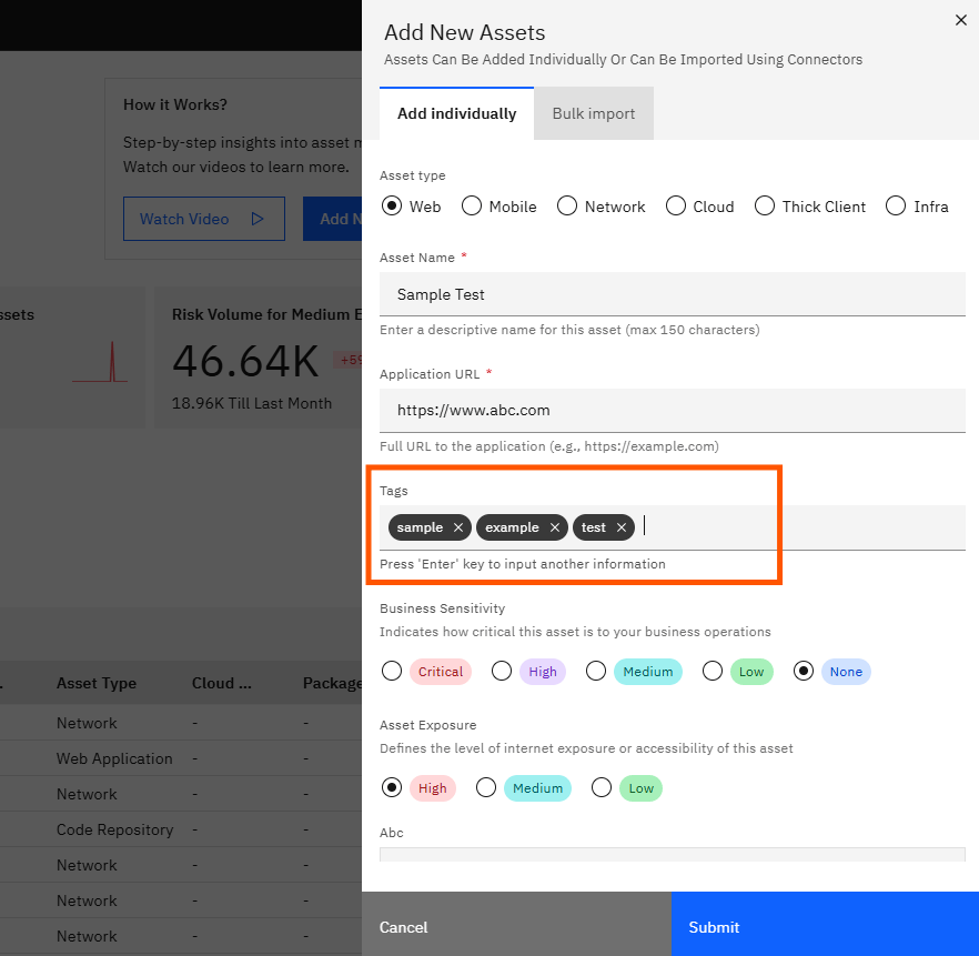 Understanding and Managing Assets in Strobes: Step 10 — Click the Tags Field and Add Tags (screenshot 10)