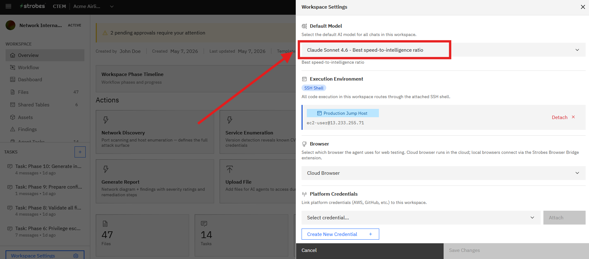 Choosing an AI model: Choosing an AI model for your Workspace (screenshot 2)