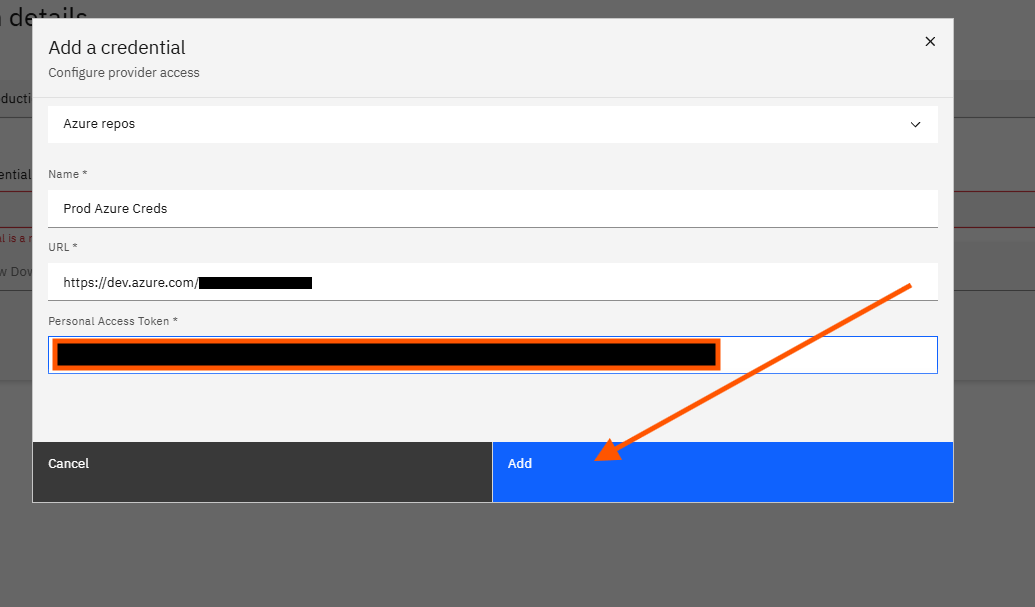 Configuring Azure Boards Integration with Strobes: Step 9 — Save the Credential (screenshot 11)